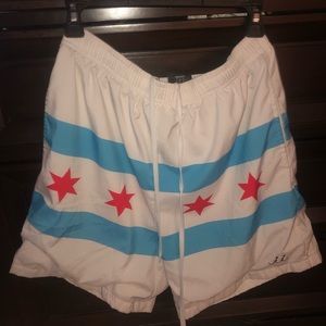 Chicago flag shorts